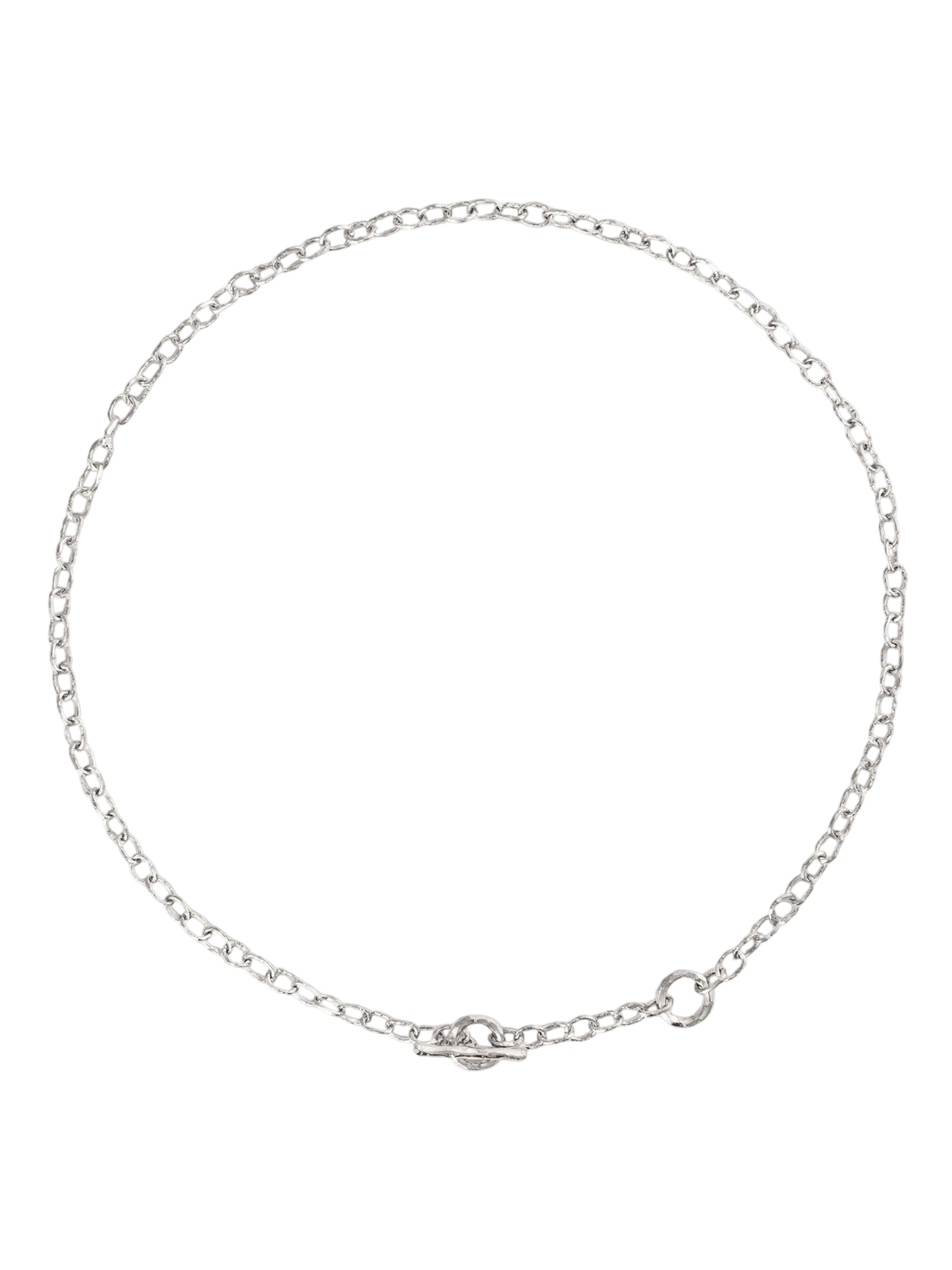 T - chain mini - necklace in silver, 39-42 cm.